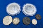 (A385) LOTJE MET  2 MOOIE ZILVEREN MUNTEN, Ophalen of Verzenden, Buitenland, Munten