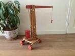 Houten hijskraan vintage, Kinderen en Baby's, Speelgoed | Houten speelgoed, Ophalen, Gebruikt, Overige typen