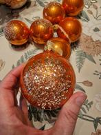 7 brons oranje kleurige kerstballen, Diversen, Kerst, Ophalen of Verzenden, Nieuw