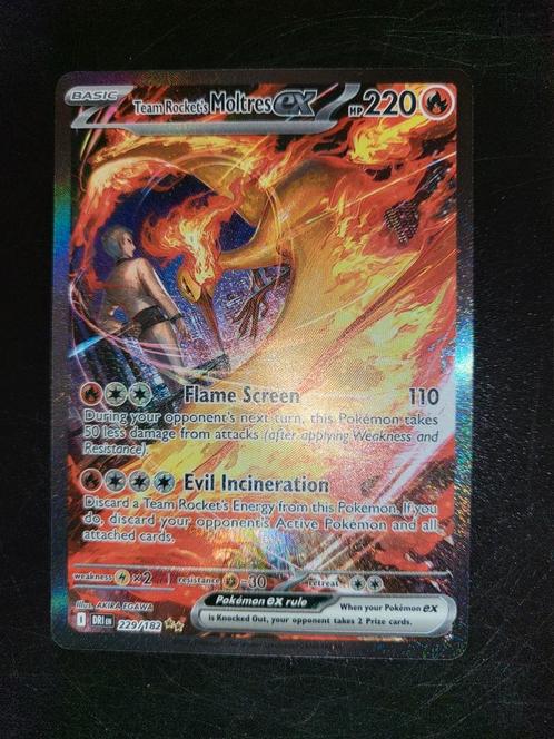 Team Rocket's Moltres EX (DRI 229), Hobby en Vrije tijd, Verzamelkaartspellen | Pokémon, Nieuw, Losse kaart, Ophalen of Verzenden