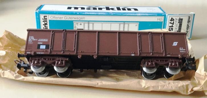MäRKLIN H0 # 4715 OPEN GOEDERENWAGEN ÖBB DONKEBRUIN - N in O, Hobby en Vrije tijd, Modeltreinen | H0, Nieuw, Wagon, Wisselstroom