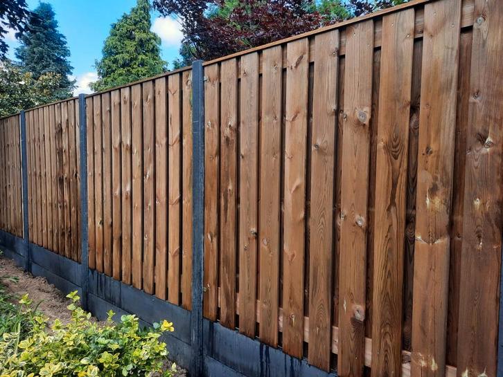 Schutting plaatsen hout/beton of composiet, Tuin en Terras, Schuttingen, Nieuw, Hout, 1 tot 2 meter, 6 meter of meer, Ophalen of Verzenden