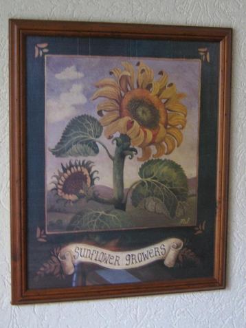 Schilderijposter met een zonnebloem
