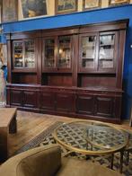 Bibliothekerskast, mahonie, 3.60 meter lang, op voorraad, Ophalen of Verzenden, Nieuw