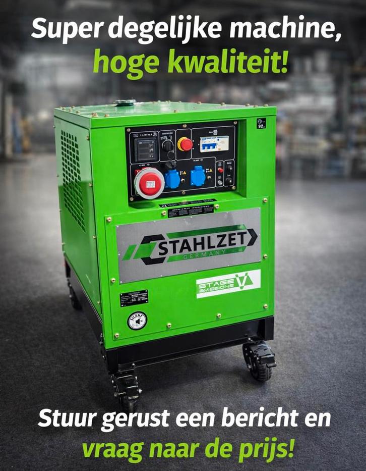 20 kW Diesel Aggregaat 32A Stage V Silent | 15KW continu!, Doe-het-zelf en Verbouw, Aggregaten, Nieuw, Dieselolie, 10 tot 30 kVA