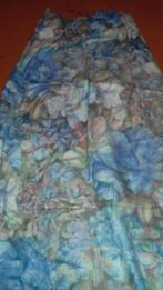 4 luxe katoen overgordijnen blauw, kant en klaar. Pr.p.paar, 100 tot 150 cm, 100 tot 150 cm, Ibiza style, Crème