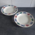 3 Boerenbont soepborden 22 cm (prijs voor de 3 samen).., Huis en Inrichting, Gebruikt, Overige typen, Ophalen of Verzenden, Aardewerk