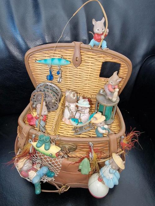 Enesco fishing muziekdoos, Antiek en Kunst, Curiosa en Brocante, Ophalen of Verzenden