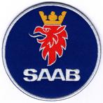 Saab stoffen opstrijk patch embleem #2, Verzamelen, Verzenden, Nieuw, Auto's