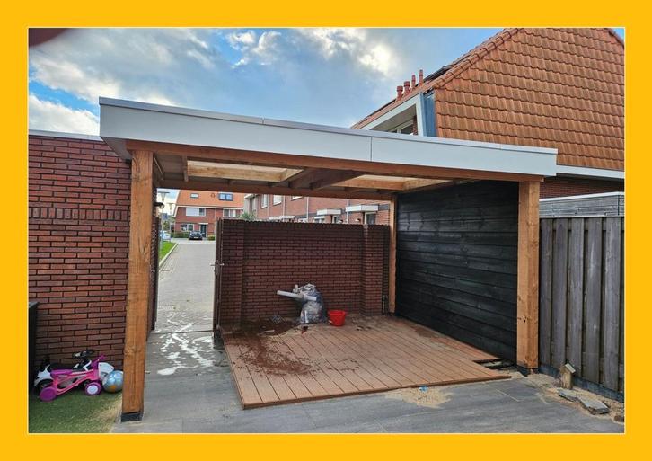 Overkappingen, tuinhuis, carporte timmerbedrijf Menflex, Tuin en Terras, Bielzen en Borders, Zo goed als nieuw, Biels, Minder dan 100 cm