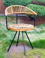 Prachtige Vintage Rotan Dirk van Sliedregt Stoel Jaren 50/60, Ophalen, Bruin, Eén