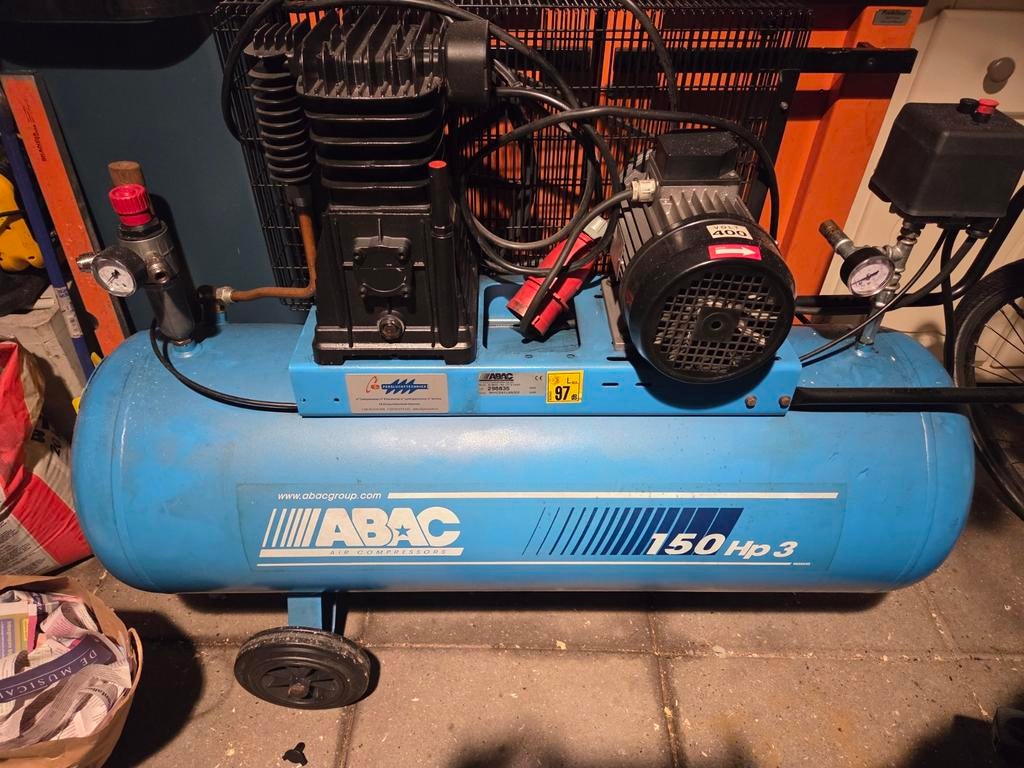 ABAC Compressor - 150 liter, Gebruikt, Ophalen of Verzenden, 200 tot 400 liter/min, Mobiel