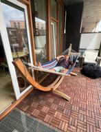 Hangmatstandaard massief hout incl. hangmat(2), Ophalen of Verzenden, Zo goed als nieuw, Binnen, Meerpersoons