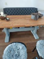 Landelijke zware eikenhouten kloostertafel eettafel, Ophalen, Landelijk,  brocante, Eikenhout, 50 tot 100 cm