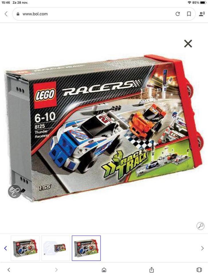 Lego Racers 8125 Thunder Raceway, Kinderen en Baby's, Speelgoed | Duplo en Lego, Zo goed als nieuw, Lego, Complete set, Ophalen of Verzenden