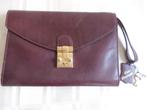 Heren tas polstas leer documenten tasje clutch + sleutel, Ophalen of Verzenden, Zo goed als nieuw