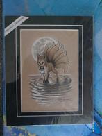 Mythische vos kitsune schilderij ~ gesigneerd, Ophalen of Verzenden