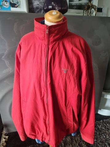 Gant First Avenue jas, maat XL, stonewashed faded rood. beschikbaar voor biedingen