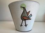 Vintage Groot Potterie van Werkhooven Bloempot Vogel Ø18 50s, Antiek en Kunst, Ophalen of Verzenden