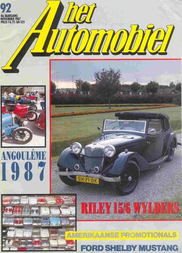 Het Automobiel 92 1987 Riley 15/6 Wylders, Shelby Mustang, Ophalen of Verzenden, Nieuw, Ford