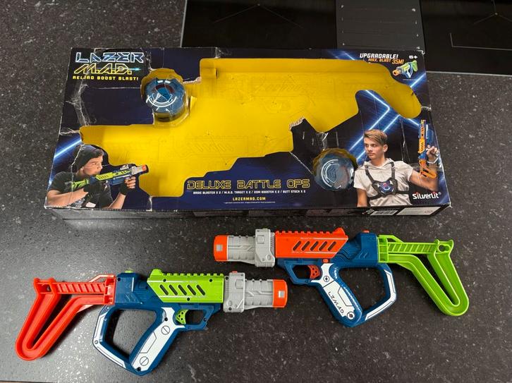 Laser game Maxi duo set! ZGAN voor binnen en buiten + doos, Kinderen en Baby's, Speelgoed | Buiten | Actiespeelgoed, Zo goed als nieuw