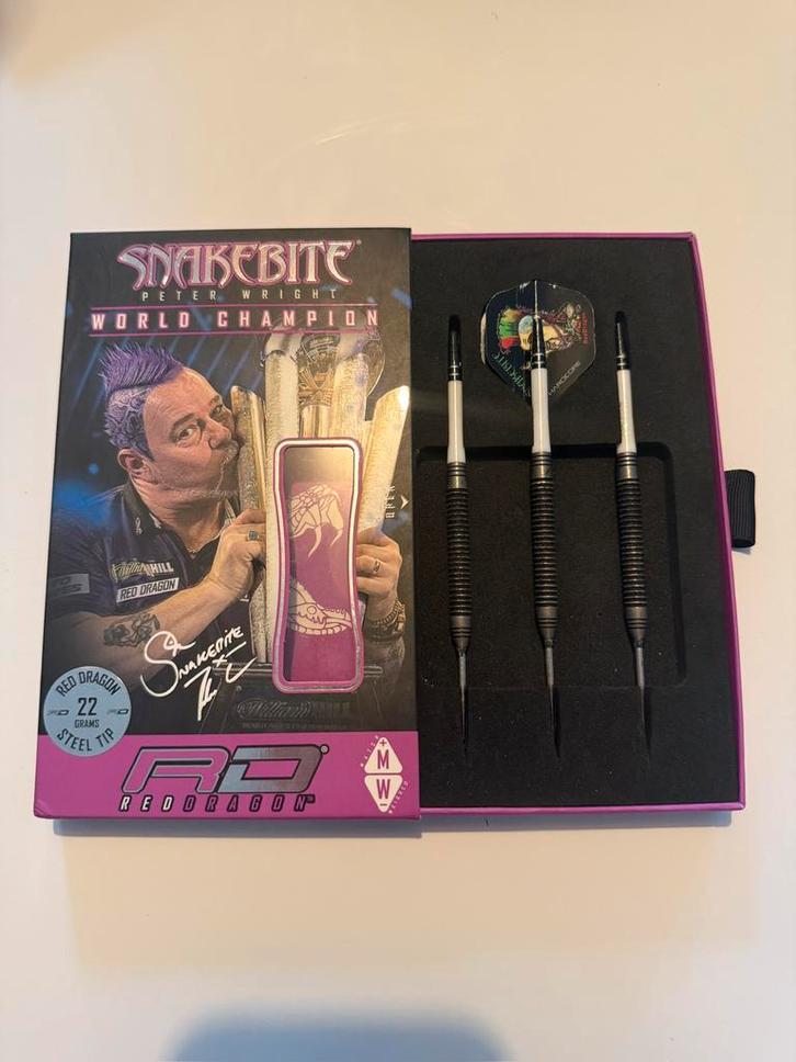 Red Dragon Peter Wright Snakebite Melbourne Masters 90% 22g, Sport en Fitness, Darts, Zo goed als nieuw, Pijlen, Ophalen of Verzenden