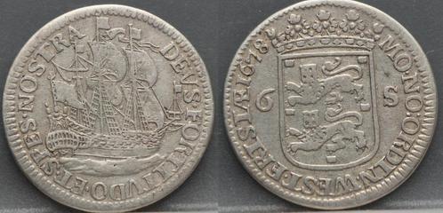 6 stuiver 1678 Scheepjesschelling Enkhuizen : West Friesland, Postzegels en Munten, Munten | Nederland, Losse munt, Overige waardes
