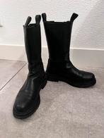 Zwarte leren laarzen, Kleding | Dames, Schoenen, Msch Copenhagen, Zwart, Lage of Enkellaarzen, Ophalen of Verzenden