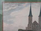 Reculver towers mooi antieke ingelijste prent uit Engeland., Ophalen of Verzenden