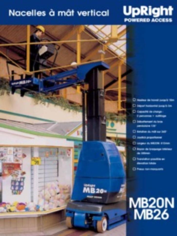 Hoogwerker UpRight MB 26 masthoogwerker 2005 1e eigenaar !!, Zakelijke goederen, Machines en Bouw | Liften, Steigers en Ladders