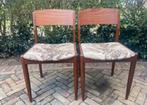 Twee hippe vintage teakchairs 70s., Huis en Inrichting, Stoelen, Ophalen, Twee, Vintage, Zo goed als nieuw