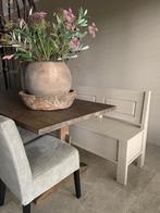 klepbank halbank opberg bank, Ophalen of Verzenden, Nieuw, Leer, Scandinavisch