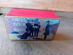 Circus Busch Houdini blikje 10,5x6x4,5cm, Verzamelen, Ophalen of Verzenden, Gebruikt, Koek(jes)
