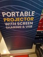 Portable projector with screen sharing & usb, Ophalen of Verzenden, Handmatig, Nieuw