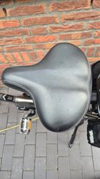 Leren breed Fietszadel - Zwart - 30cm, Ophalen of Verzenden