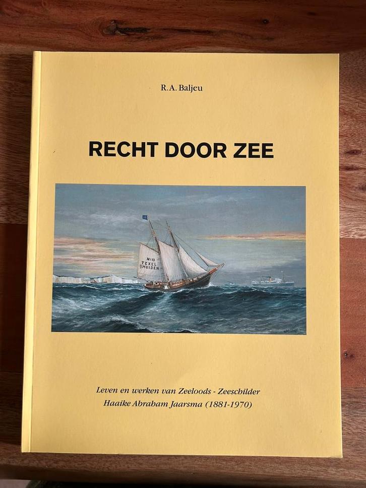 R.A. Baljeu - Recht door zee - Haaike Abraham Jaarsma, Boeken, Kunst en Cultuur | Beeldend, Zo goed als nieuw, Schilder- en Tekenkunst