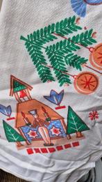 Kerst Tafelkleed motief Erzgebirge, Ophalen of Verzenden, Gebruikt, Wit, Tafelkleed of Tafelzeil