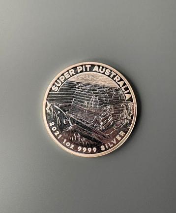 Australia super pit 1oz zilver 2021 beschikbaar voor biedingen