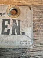 OUD TREIN BORDJE KARTON “ BESPROKEN “, Ophalen of Verzenden, Gebruikt, Trein, Overige typen