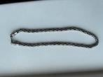 925 zilveren schakelketting. De ketting is 77 cm lang !!, Ophalen of Verzenden, Zilver