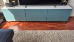 Ikea tv meubel Besta met glasplaat, Ophalen, Gebruikt, 150 tot 200 cm, Minder dan 100 cm