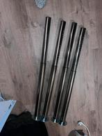 Tafel barpoten verstelbaar voor barhoogte of lager, Ophalen of Verzenden, Zo goed als nieuw, Rechthoekig, 50 tot 100 cm