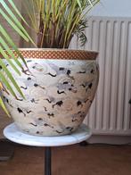 Vintage Chinese planten pot groot vintage porselein, Tuin en Terras, Ophalen, Gebruikt, Rond, Aardewerk