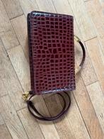 Lerentas met krokodillen print, Ophalen, Zo goed als nieuw, Rood, Handtas