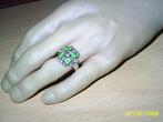 Zilvere  Ring met Labradorieth maat 17,, Nieuw, Ophalen of Verzenden, 17 tot 18, Dame