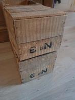 Vier houten kratjes te koop, Huis en Inrichting, Woonaccessoires | Kisten, Ophalen