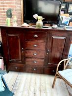 Koloniale teak houten kast, Gebruikt, 100 tot 150 cm, Teakhout, Ophalen of Verzenden