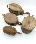 Antieke Katrollen : Opknappers, Antiek en Kunst, Antiek | Gereedschap en Instrumenten, Ophalen of Verzenden