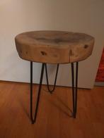 Bijzettafel Acaciahout, Minder dan 55 cm, Gebruikt, Rond, Hout