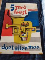 5 mei feest.  Doet allen mee., Ophalen of Verzenden, A1 t/m A3, Overige onderwerpen, Rechthoekig Staand